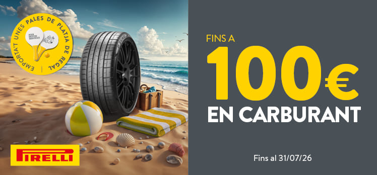 Fins a 100€ en carburant amb els teus pneumàtics Pirelli