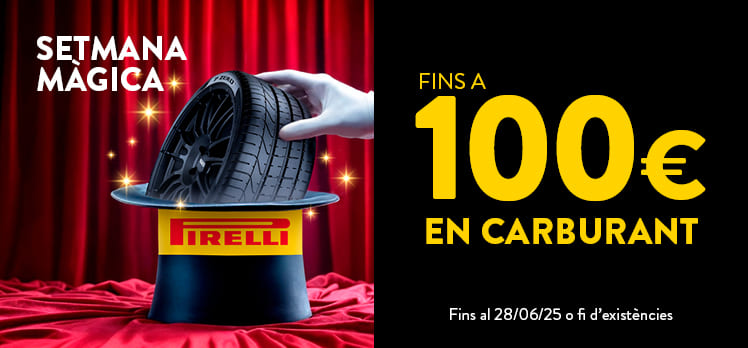 Fins a 100€ en carburant amb els teus pneumàtics Pirelli