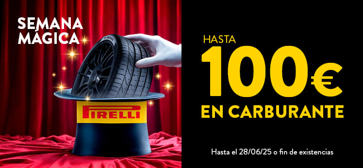Hasta 100€ en carburante con tus neumáticos Pirelli