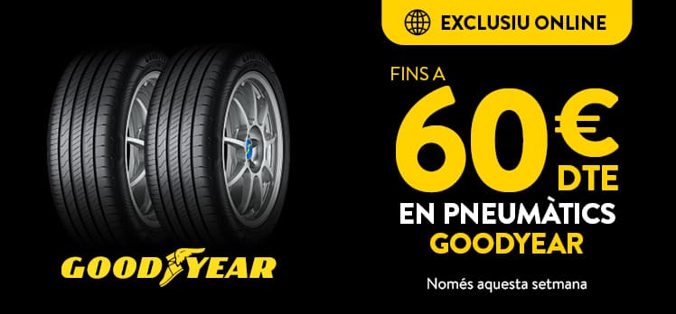 Fins a 60€ de descompte en pneumàtics Goodyear a Rodi Motor Services