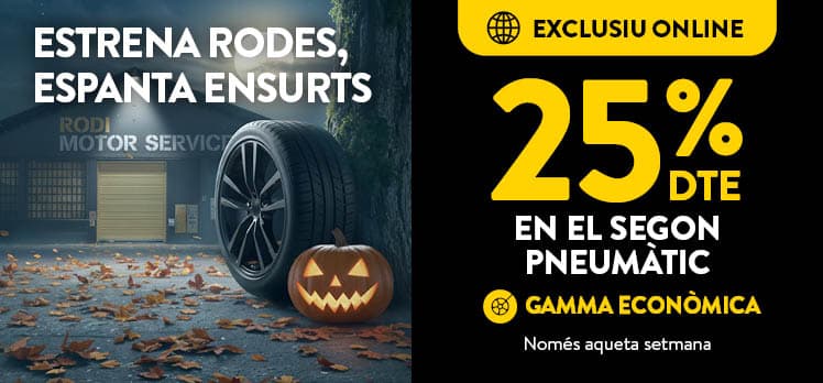 25% dte en la segona unitat de pneumàtics econòmics
