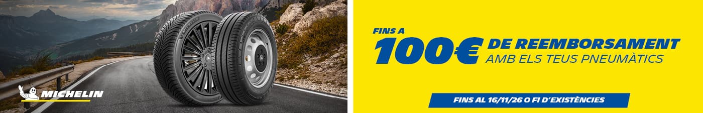 PNEUMÀTICS MICHELIN AMB FINS A 100€ DE REEMBORSAMENT