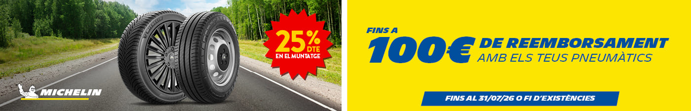 PNEUMÀTICS MICHELIN AMB FINS A 100€ DE REEMBORSAMENT
