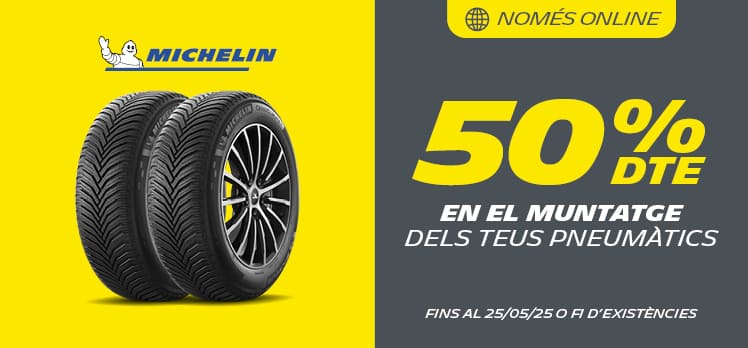 50% dte en el muntatge dels teus pneumàtics Michelin Rodi Andorra
