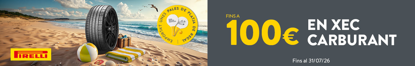 Fins a 100€ en carburant amb els teus pneumàtics Pirelli