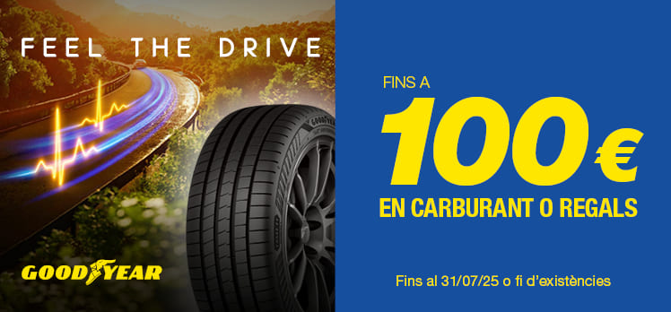 Fins a 100€ en carburant amb els teus pneumàtics Goodyear