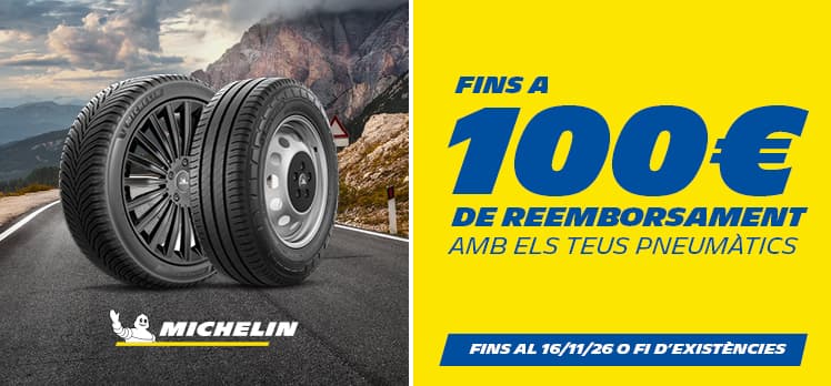 PNEUMÀTICS MICHELIN AMB FINS A 100€ DE REEMBORSAMENT