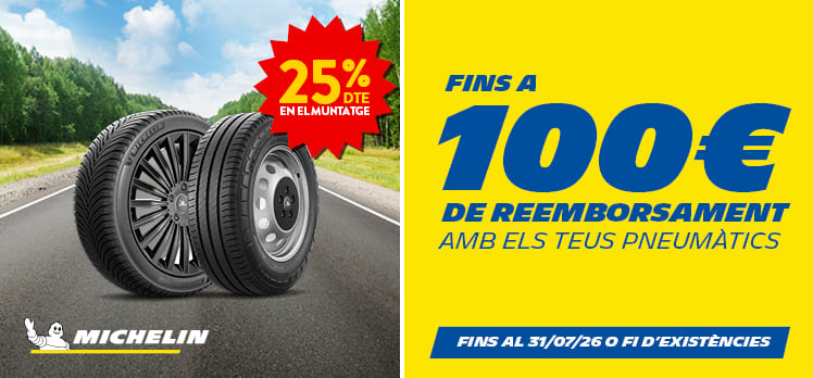 PNEUMÀTICS MICHELIN AMB FINS A 100€ DE REEMBORSAMENT