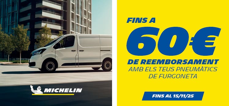 Fins a 60€ de reemborsament amb els teus pneumàtics Michelin per a furgoneta