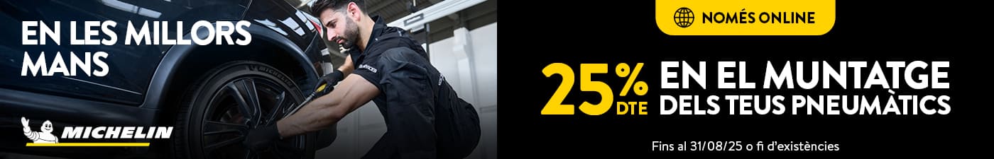 25% dte en el muntatge dels teus pneumàtics Michelin Rodi Andorra