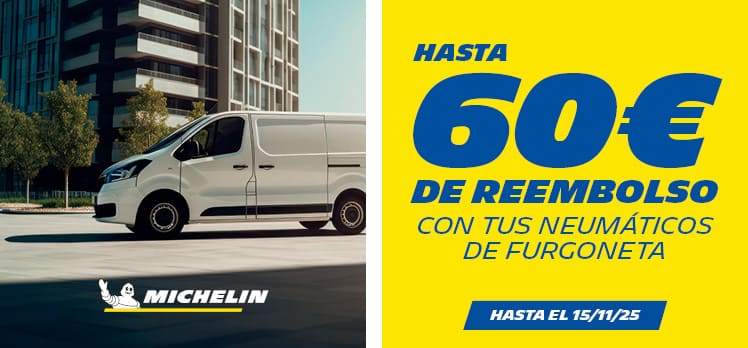 Hasta 60€ de reembolso en tus neumáticos Michelin para furgoneta