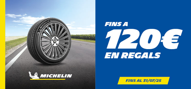 Fins a 120€ en regals amb els teus pneumàtics Michelin
