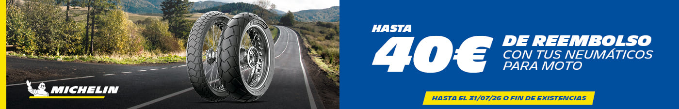 Hasta 40€ de reembolso con tus neumáticos de moto Michelin en Andorra