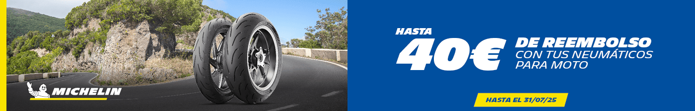 Hasta 40€ de reembolso con tus neumáticos de moto Michelin en Andorra
