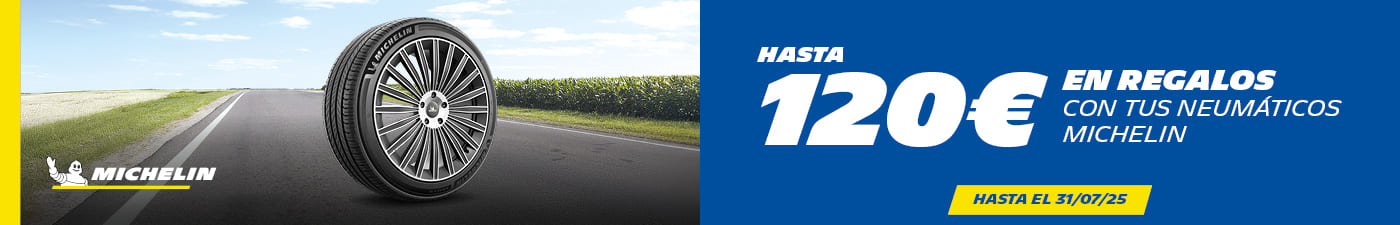 Hasta 120€ en regalos con tus neumáticos Michelin