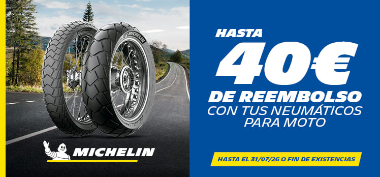 Hasta 40€ de reembolso con tus neumáticos de moto Michelin en Andorra
