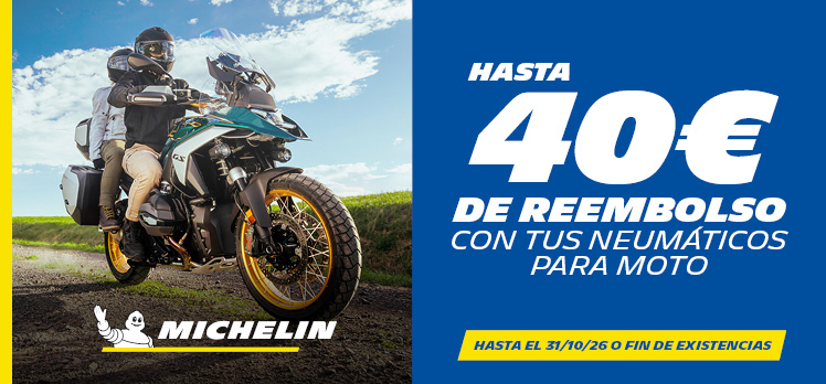 Hasta 40€ de reembolso con tus neumáticos de moto Michelin en Andorra