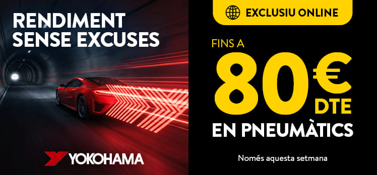 Fins a 80€ de descompte en pneumàtics Yokohama