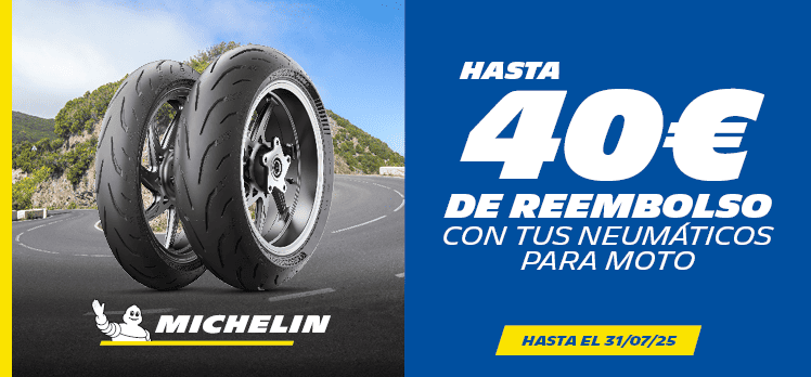 Hasta 40€ de reembolso con tus neumáticos de moto Michelin en Andorra
