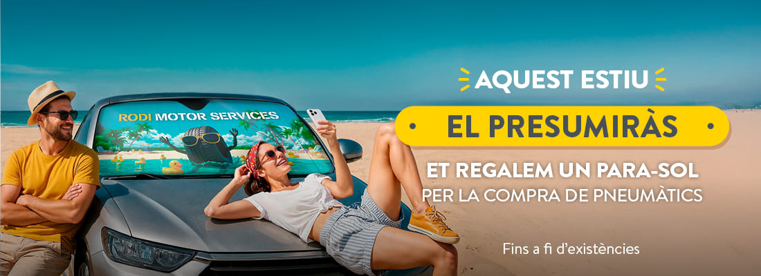 Para-sol de regal amb els teus pneumàtics a Rodi Andorra