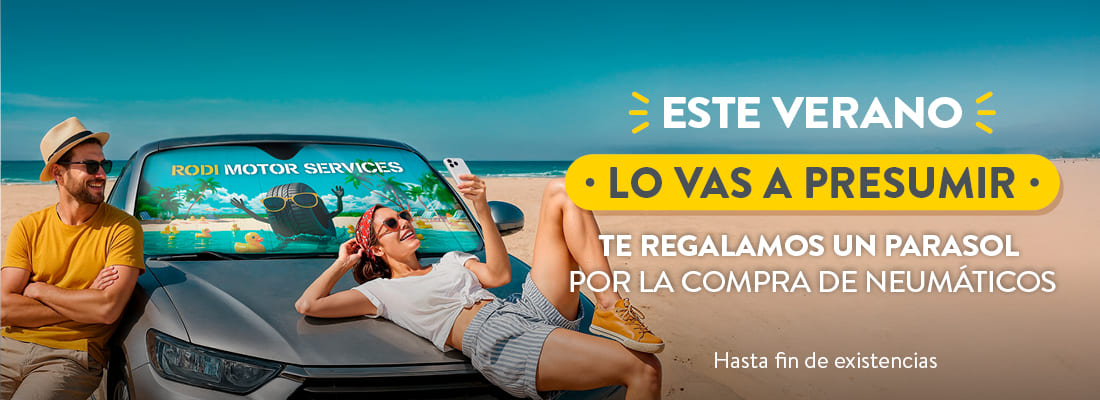 Parasol de regalo con tus neumáticos en Rodi Andorra