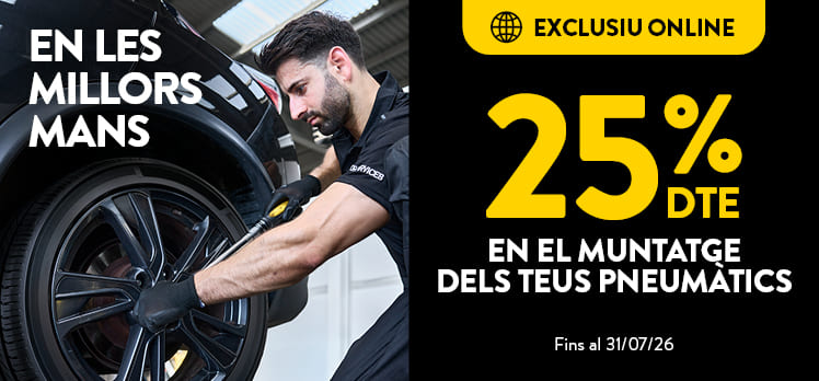 25% de descompte en el muntatge de pneumàtics - Rodi Andorra