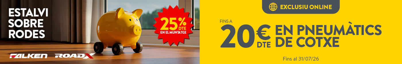Fins a 20€ de descompte en pneumàtics - Rodi Andorra