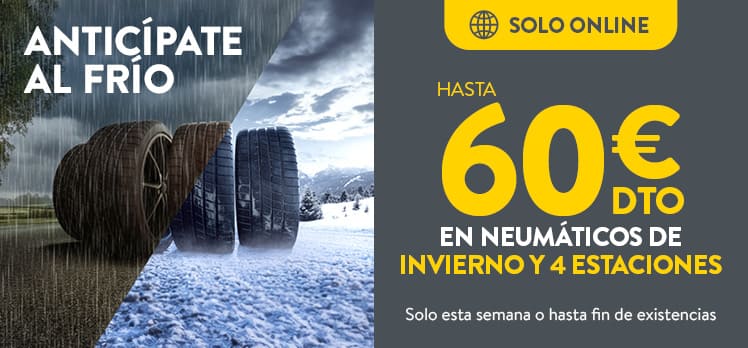 Fins a 60€ de descompte en pneumàtics d'hivern i 4 estacions